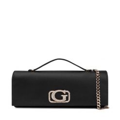 Torebka Guess. Czarne kopertówki damskie Guess, z aplikacjami, bez dodatków. Za 489.99 zł.