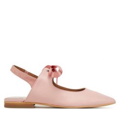 Sandały Fly London. Czerwone sandały damskie Fly London, bez wzorów, bez obcasa, na płaskiej podeszwie, bez zapięcia. Za 489.99 zł.