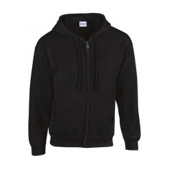 Bluza zapinana na zamek błyskawiczny Gildan Heavy Blend ®. Czarne bluzy męskie Gildan, xl, bez wzorów, z bawełny, z kapturem. Za 136.30 zł.