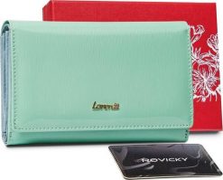 Lorenti Lakierowany portfel damski na karty z zabezpieczeniem RFID Protect Lorenti. Portfele damskie LORENTI, bez wzorów, z lakierowanej skóry. Za 185.73 zł.