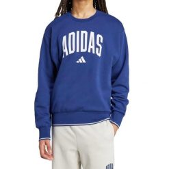 Bluza polarowa ADIDAS M COLLEGIATE SW Niebieski. Niebieskie bluzy męskie Adidas, m, bez wzorów, z polaru, bez kaptura, trekkingowe. Za 206.00 zł.