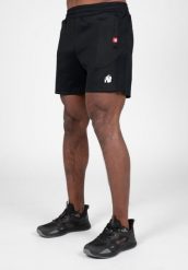Tennessee Track Szorty - Czarny. Czarne krótkie spodenki sportowe męskie GORILLA WEAR, m, bez wzorów, z poliesteru, na fitness i siłownię. Za 209.00 zł.