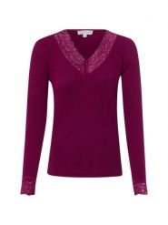 Marie Lund koszulka z długim rękawem Kobiety Bawełna lila, XXL. T-shirty damskie Marie Lund, xxl, bez wzorów, z bawełny, bez kołnierzyka. Za 149.95 zł.