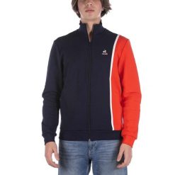 Bluza zapinana na zamek błyskawiczny Le Coq Sportif Saison 1 N°1. Białe bluzy męskie le coq sportif, m, bez wzorów, z bawełny, bez kaptura, na fitness i siłownię. Za 425.35 zł.