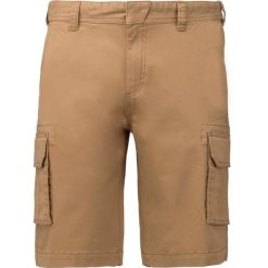 Szorty bawełniane Kariban Multipoches. Brązowe szorty męskie KARIBAN, m, bez wzorów, z bawełny, eleganckie. Za 224.00 zł.