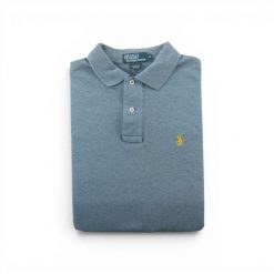 Second life - Polo Ralph Lauren koszulka męska z krótkim rękawem - Jak nowy. Niebieskie koszulki polo męskie Ralph Lauren, l, bez wzorów, bez kołnierzyka, bez ramiączek, na golfa. Za 127.76 zł.