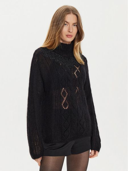 TWINSET Golf 242TP3420 Czarny Loose Fit. Czarne swetry damskie Twinset, m, bez wzorów, z syntetyku, bez kołnierzyka, bez ramiączek, bez kaptura. Za 839.99 zł.