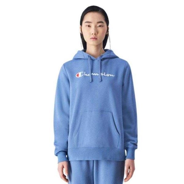 Damska Bluza Z Dużym Logo. Czarne bluzy damskie Champion, l, bez wzorów, z bawełny, z kapturem. Za 376.99 zł.