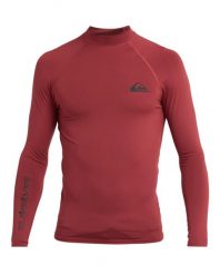 Koszulka surfingowa z długim rękawem UPF 50 dla Mężczyzn EVERYDAY Czerwony. Czerwone bluzki z długim rękawem męskie Quiksilver, m, bez wzorów, z elastanu, bez kołnierzyka. Za 149.99 zł.