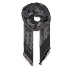 Chusta Guess. Czarne szaliki i chusty damskie Guess, z aplikacjami. Za 239.99 zł.