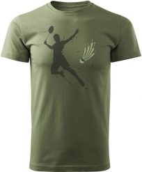 Topslang Koszulka Badminton z badmintonem do gry w badmintona męska khaki REGULAR XL. Brązowe koszulki sportowe męskie Topslang, m, bez wzorów, bez kołnierzyka, bez ramiączek. Za 95.00 zł.