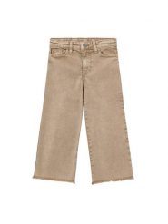 Mayoral Jeansy 3588 Beżowy Wide Leg. Brązowe jeansy dla dziewczynek Mayoral, z bawełny. Za 122.99 zł.