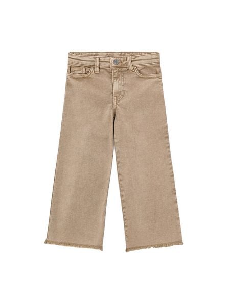 Mayoral Jeansy 3588 Beżowy Wide Leg. Brązowe jeansy dla dziewczynek Mayoral, z bawełny. Za 122.99 zł.