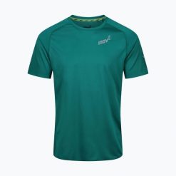 Koszulka do biegania męska Inov-8 Base Elite SS. Zielone koszulki sportowe męskie Inov-8, m, bez wzorów, z materiału, bez kołnierzyka, bez ramiączek, do biegania. Za 159.99 zł.