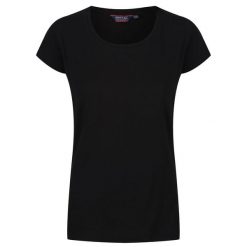 T-shirt Damski Carlie. Czarne koszulki sportowe damskie Regatta, xl, bez wzorów, sportowe, bez kołnierzyka. Za 47.99 zł.