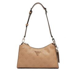 Torebka Guess. Brązowe listonoszki damskie Guess, z aplikacjami, bez dodatków. Za 289.99 zł.