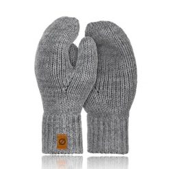 Damskie rękawiczki zimowe Brødrene r02 j. szare 9935. Szare rękawiczki damskie na zimę, bez wzorów. Za 49.97 zł.