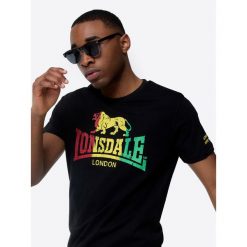 Koszulka Lonsdale Freedom. Czarne koszulki sportowe męskie Lonsdale, bez wzorów, z bawełny, bez kołnierzyka, bez ramiączek. Za 137.00 zł.