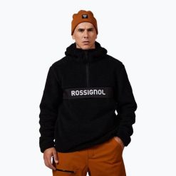Bluza męska Rossignol Alltrack Anorak Fleece. Czarne bluzy sportowe męskie Rossignol, m, bez wzorów, bez kaptura, narciarskie. Za 479.99 zł.