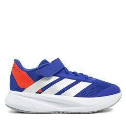 Sneakersy adidas. Niebieskie trampki i tenisówki chłopięce Adidas, bez wzorów, bez zapięcia. Za 149.99 zł.