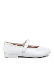 Geox Baleriny J Plie' A J0255A 000HH C1000 M Biały. Białe baleriny dziewczęce Geox, bez wzorów, ze skóry, bez zapięcia. Za 219.99 zł.