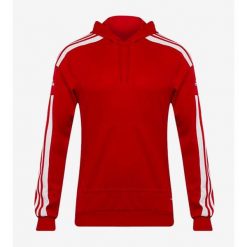 Bluza piłkarska męska adidas Squadra 21 Sweat Hoody. Białe bluzy męskie Adidas, m, bez wzorów, bez kaptura. Za 142.99 zł.