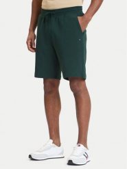 Tommy Hilfiger Szorty sportowe Essential Terry MW0MW37240 Zielony Regular Fit. Zielone krótkie spodenki sportowe męskie Tommy Hilfiger, m, bez wzorów, z bawełny. Za 329.99 zł.