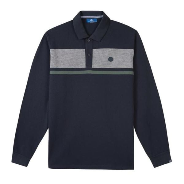Sweter męski TBS Kabyepol. Niebieskie swetry przez głowę męskie TBS, m, bez wzorów, z bawełny, bez kołnierzyka. Za 339.00 zł.