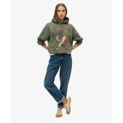 Bluza damska z kapturem Superdry Neo Trad Tattoo. Zielone bluzy damskie Superdry., bez wzorów, z kapturem. W wyprzedaży za 349.05 zł.