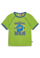 Koszulka Chłopięca LEGO Ninjago Taj304 Limonkowa. Zielone t-shirty dla chłopców LEGO, bez wzorów, z bawełny, bez ramiączek. Za 71.99 zł.
