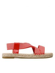 Jenny Fairy Espadryle WSS990-91 Czerwony. Czerwone espadryle damskie Jenny Fairy, bez wzorów, z materiału, bez obcasa, bez zapięcia. Za 89.99 zł.