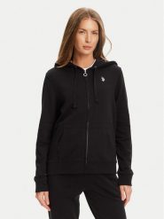 U.S. Polo Assn. Bluza WUP1512 Czarny Regular Fit. Czarne bluzy damskie U.S. Polo Assn., l, bez wzorów, z bawełny, bez kaptura. Za 269.99 zł.