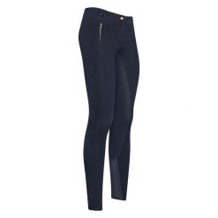 Damskie spodnie jeździeckie z pełnym lejem Euro-Star Slim. Niebieskie spodnie materiałowe damskie EURO-STAR, bez wzorów, z materiału. Za 567.00 zł.