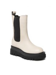 Gino Rossi Botki 20773 Beżowy. Brązowe botki damskie Gino Rossi, ze skóry, bez obcasa, na płaskiej podeszwie, bez zapięcia. Za 239.99 zł.