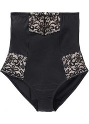 Figi, silny efekt modelowania sylwetki. Czarne figi damskie bonprix, bez wzorów, z jeansu. Za 79.99 zł.