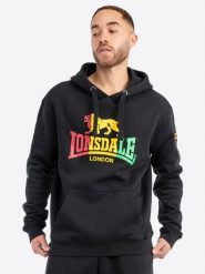 Bluza z kapturem Lonsdale Sounds. Czarne bluzy męskie Lonsdale, s, bez wzorów, z bawełny, z kapturem. Za 221.50 zł.