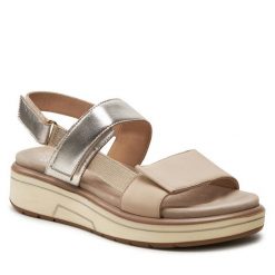 Sandały Ara. Brązowe klapki damskie Ara, bez wzorów, bez obcasa, na płaskiej podeszwie, bez zapięcia. Za 259.99 zł.