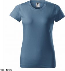 MALFINI Basic 134 - ADLER - Koszulka damska, 160 g/m - DENIM S. T-shirty damskie Malfini, m, bez wzorów, z denimu, bez kołnierzyka. Za 22.14 zł.