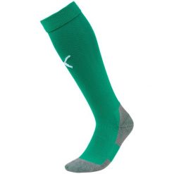 Getry piłkarskie Puma Liga Core Socks. Białe legginsy sportowe męskie Puma, s, bez wzorów, do piłki nożnej. Za 39.00 zł.