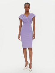 Rinascimento Sukienka koktajlowa CFC0122760003 Fioletowy Regular Fit. Fioletowe sukienki damskie Rinascimento, m, bez wzorów, z syntetyku, wizytowe, bez kołnierzyka, bez ramiączek. Za 319.99 zł.