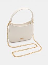 Torebka z ozdobnym łańcuszkiem - biały. Białe torebki do ręki damskie Sinsay, bez wzorów, bez dodatków. Za 29.99 zł.