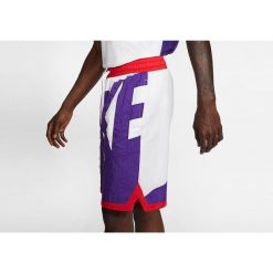 Spodenki męskie nike dri-fit basketball shorts white. Białe krótkie spodenki sportowe męskie Nike, m, bez wzorów, do biegania, dri-fit (nike). Za 179.00 zł.