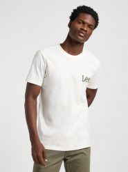 LEE MĘSKA KOSZULKA LEE MEDIUM WOBBLY LEE TEE ECRU 112364535. Koszulki polo męskie Lee, m, bez wzorów, bez ramiączek. Za 99.99 zł.