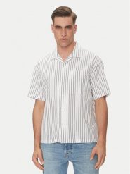 Gap Koszula 768021 Biały Boxy Fit. Białe koszule męskie GAP, l, bez wzorów, z bawełny, bez kołnierzyka, bez ramiączek. Za 129.99 zł.