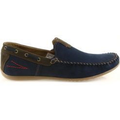 Riko mokasyny buty męskie blue 781. Brązowe mokasyny męskie Riko, ze skóry, casualowe, bez zapięcia. W wyprzedaży za 229.00 zł.
