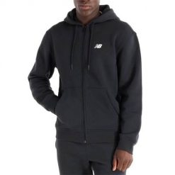 Bluza sportowa męska New Balance MJ43902BK. Czarne bluzy męskie New Balance, m, bez wzorów, z kapturem, do piłki nożnej. Za 342.00 zł.