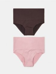 Bezszwowe figi modelujące z wysokim stanem 2 pack - wielobarwny. Figi damskie Sinsay, l, bez wzorów. Za 29.99 zł.