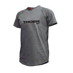 Koszulka na siłownię męska THORN FIT Team. Szare koszulki sportowe męskie Thorn Fit, m, bez wzorów, bez kołnierzyka, bez ramiączek, na fitness i siłownię. Za 119.00 zł.