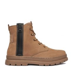 Trzewiki Lasocki. Brązowe botki męskie Lasocki, bez wzorów, bez zapięcia. Za 279.99 zł.