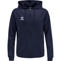 Bluza sportowa męska Hummel Zip. Niebieskie bluzy męskie Hummel, m, bez wzorów, bez kaptura. Za 210.30 zł.